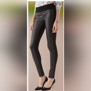 Club Monaco Black Pleather Front Leggings